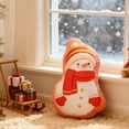 thumbnail image 6 of Wooowa Christmas Cartoon Plush Pillows, Double-Sided Printed Santa & Snowman Stuffed Decor for Homes, Sofas & Beds, 6 of 7