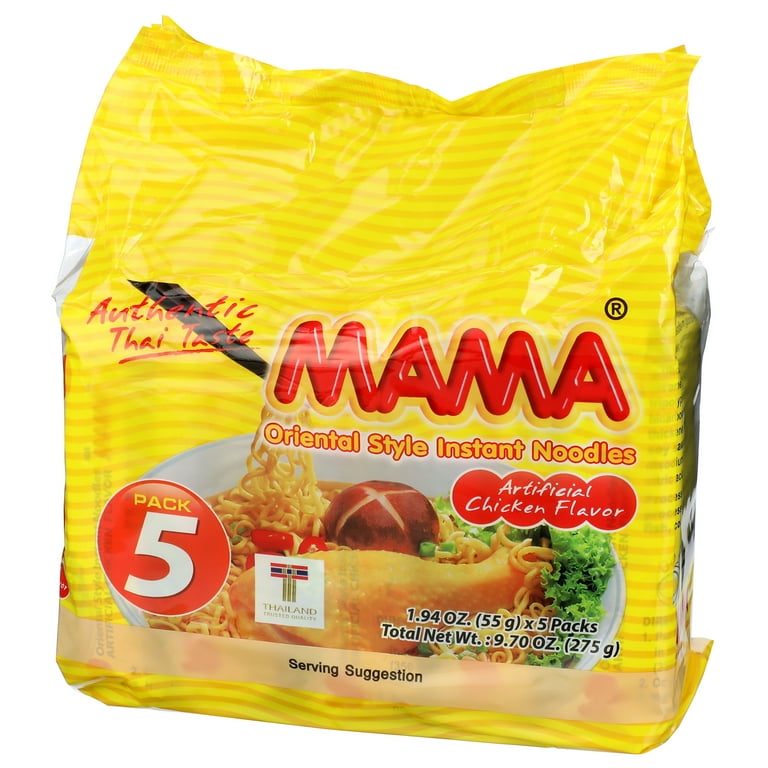 MAMA Noodle-Chicken Flavor, 1.94 oz, 5 Pack - Walmart.com