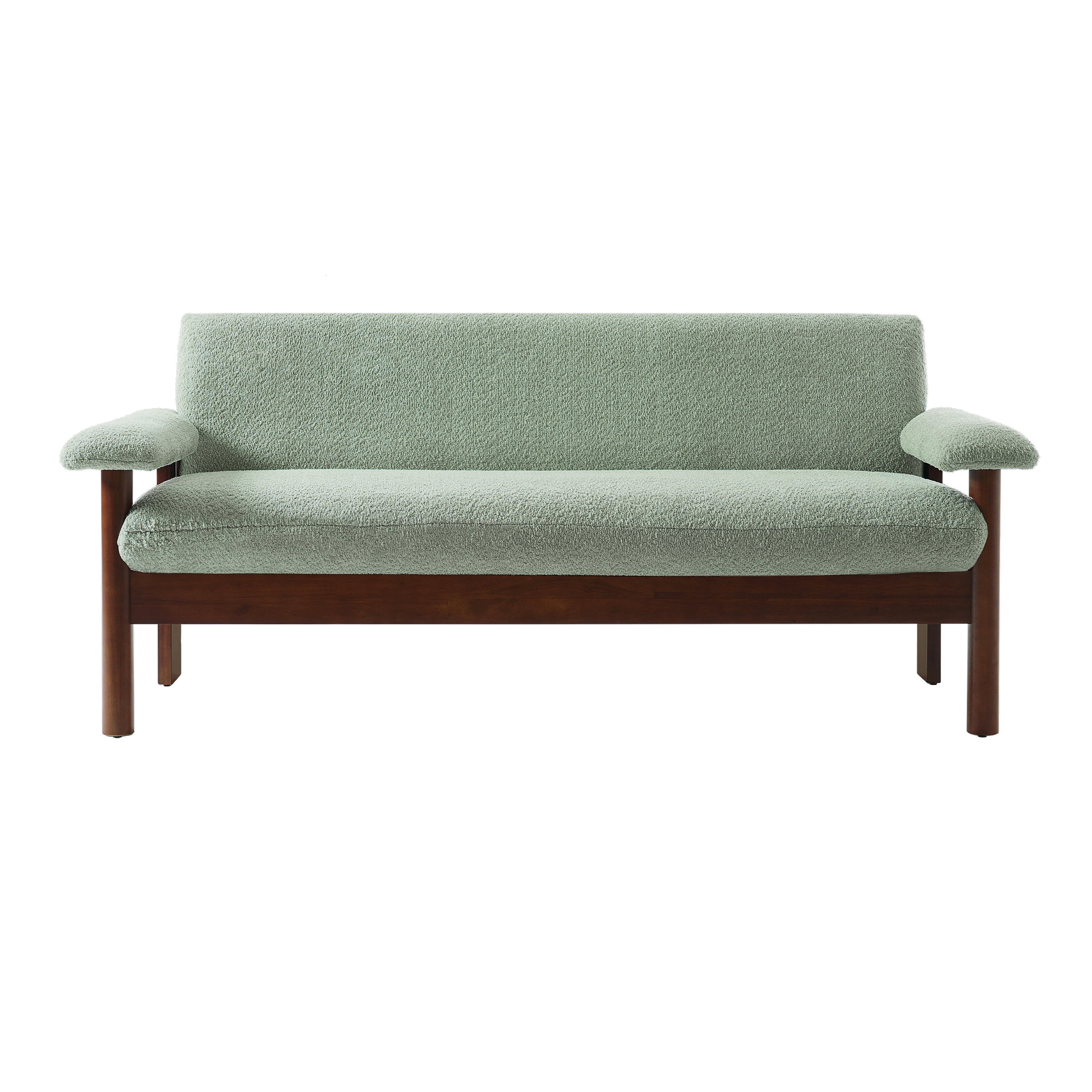 Comfortable 72.8-Inch Loveseat Sofa with Armrest Pillows, 2-Seater Couch for Living Room and Small Spaces, Green