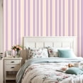 thumbnail image 4 of Peel and Stick Wallpaper Pastel Stripes Soft Purple Self Adhesive Removable Renter Friendly Contact Paper for Bedroom 24in x 118in, 4 of 8