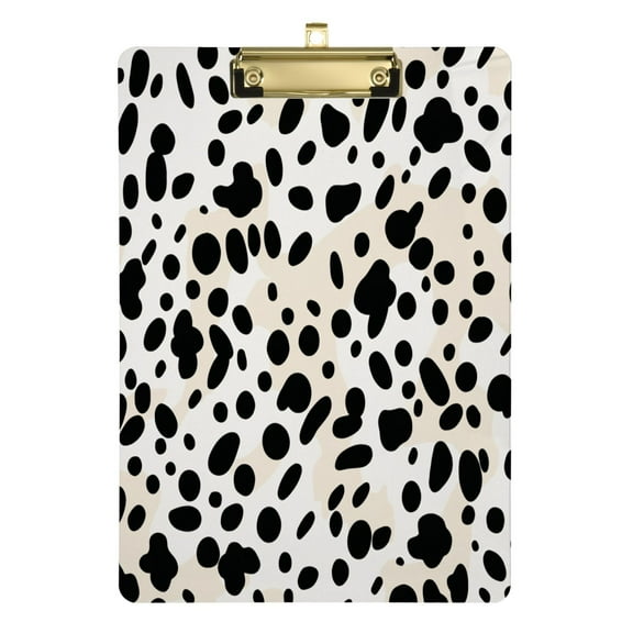 Acrylic Clipboards Leopard Dots A4 Standard Size Clipboard 12.5" X 9" Clip Board for Office School Teacher Women Men