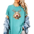 thumbnail image 3 of Goldendoodle Christmas Reindeer Unisex Shirt Doodle Dog Owner Festive Holiday Graphic Tee Seafoam Shirt Adult Medium, 3 of 4