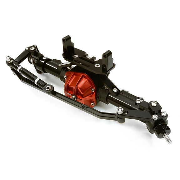 Integy RC Toy Model Hop-ups C26901BLACK Complete Billet Machined T9 Front Axle for Axial 1/10 SCX-10 Dingo Honcho & Jeep