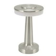 thumbnail image 3 of Bedside Lamp, 3 Levels Color Temperature Electroplating Rechargeable Portable LED Table Lamp  For Hotel Silver, 3 of 8