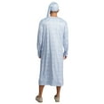 thumbnail image 4 of iiniim Men's 2Pcs Pajamas Set Long Sleeve Striped Kaftan Sleepwear Night Shirt with Sleeping Cap Type B L, 4 of 7
