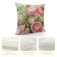 thumbnail image 4 of ONETECH  Shabby Chic Throw Pillow Covers, Floral Decorative Cushion Flower Pillow Cases Pink Rose Pillow Cases for for Summer Spring Wedding, 4 of 5