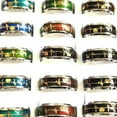 thumbnail image 3 of K-KED 30pcs Electrocardiograma Heart Beat Mood Ring Stainless Steel Color Change Ring-style mix, 3 of 9