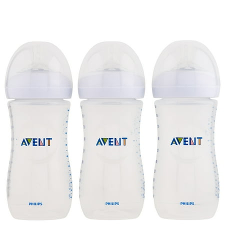 Philips Avent Natural Baby Bottle Clear 11 oz 3 Ct