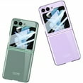 thumbnail image 6 of for Samsung Galaxy Z Flip 5 Case, Z Flip 5 Case with Screen Protector Luxury Transparent Plating PC Cover, Full Protection Crystal Clear Case for Samsung Galaxy Z Flip 5, Blue, 6 of 7