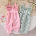 thumbnail image 3 of Rompers for Girls Lightweight Solid Sleeveless Square Neck Girls Strap Long Jumpsuit Beach Vacation Casual Outfit, 3 of 5