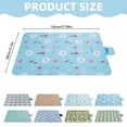 thumbnail image 3 of Prime Day Couverture de Pique-Nique Extérieure Extra Grand Résistante au Sable et Portable Tapis de Plage pour Camping Randonnée Festivals pour Chaises de Bureau Siège Auto Avion Fauteuil Roulant Soulagement de la Pression Sciatique, 3 of 9