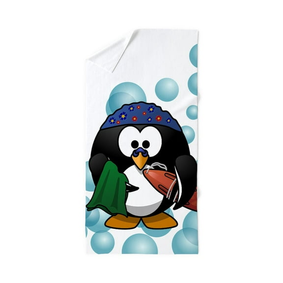 CafePress - Cute Swimmer Penguin Swimming - Large Beach Towel, Soft 30"x60" Towel with Unique Design