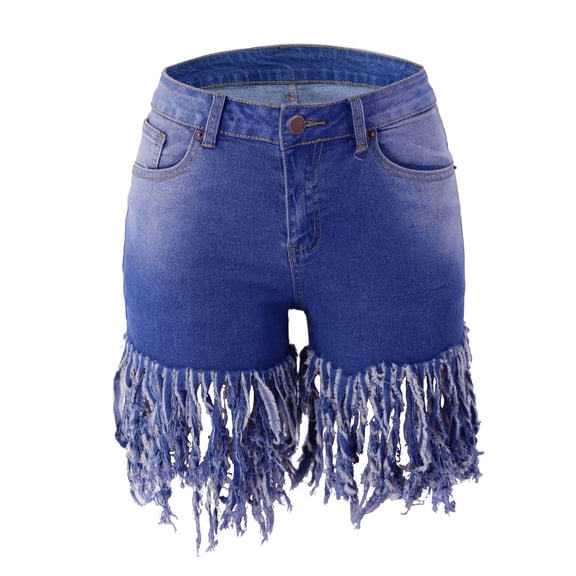 TRUBKH denim shorts jean shorts womens high waisted shorts women jorts women shorts for women Blue L