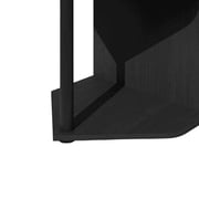 Decorative Brown Electric Fireplace Corner TV Stand with Solid Wood Frame