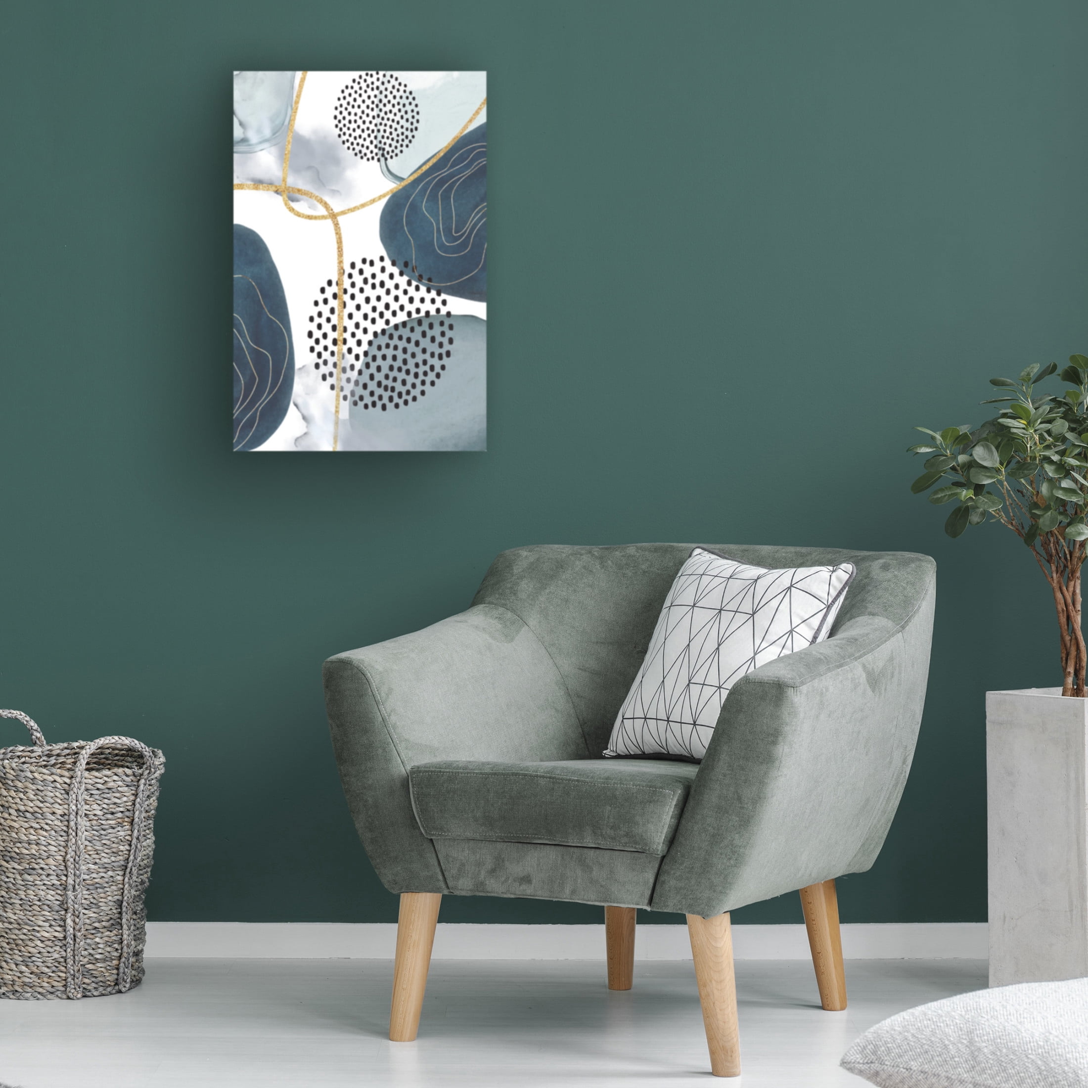 Trademark Fine Art Sally Ann Moss Shapley Blue 1 Canvas Wall Art