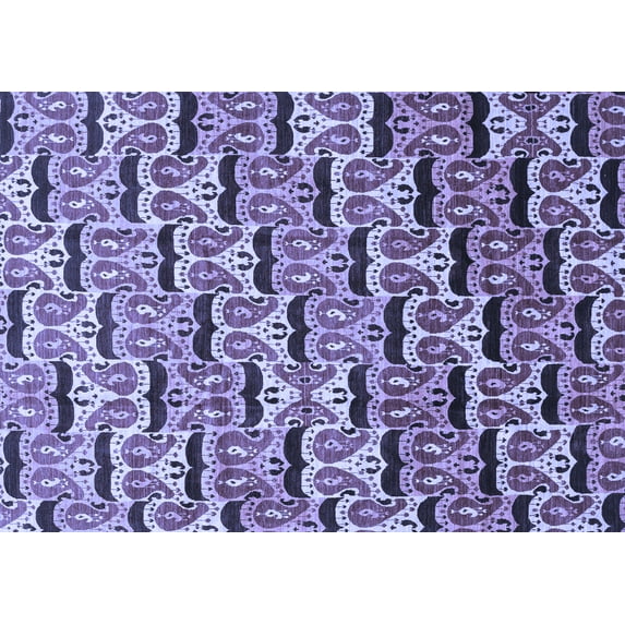 Ahgly Company Machine Washable Indoor Rectangle Oriental Blue Modern Area Rugs, 8' x 10'