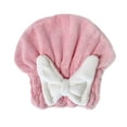 thumbnail image 3 of Gorro Toalla para Secar El Microfibra Ducha Con Lazo Suave Extrame Color Rosa 2 Uds., 3 of 4