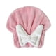 thumbnail image 2 of Gorro De Pelo Toalla De Secado De Microfibra Extra Suave Lazo Ducha Rosa, 2 of 2