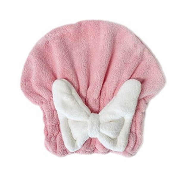 Toalla para el cabello súper absorbente gorro de ducha con turbante para el cabello de secado rápido