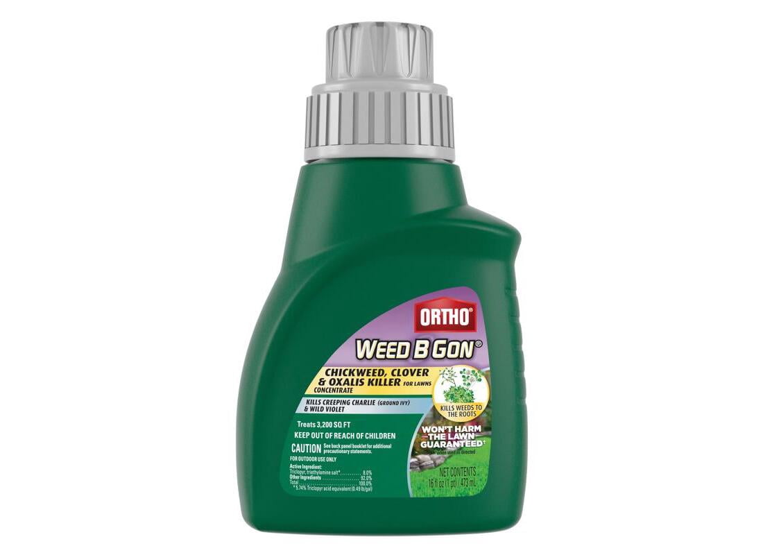 Ortho Weed B Gone Chickweed, Clover & Oxalis Weed Killer for Lawns, 16 fl oz