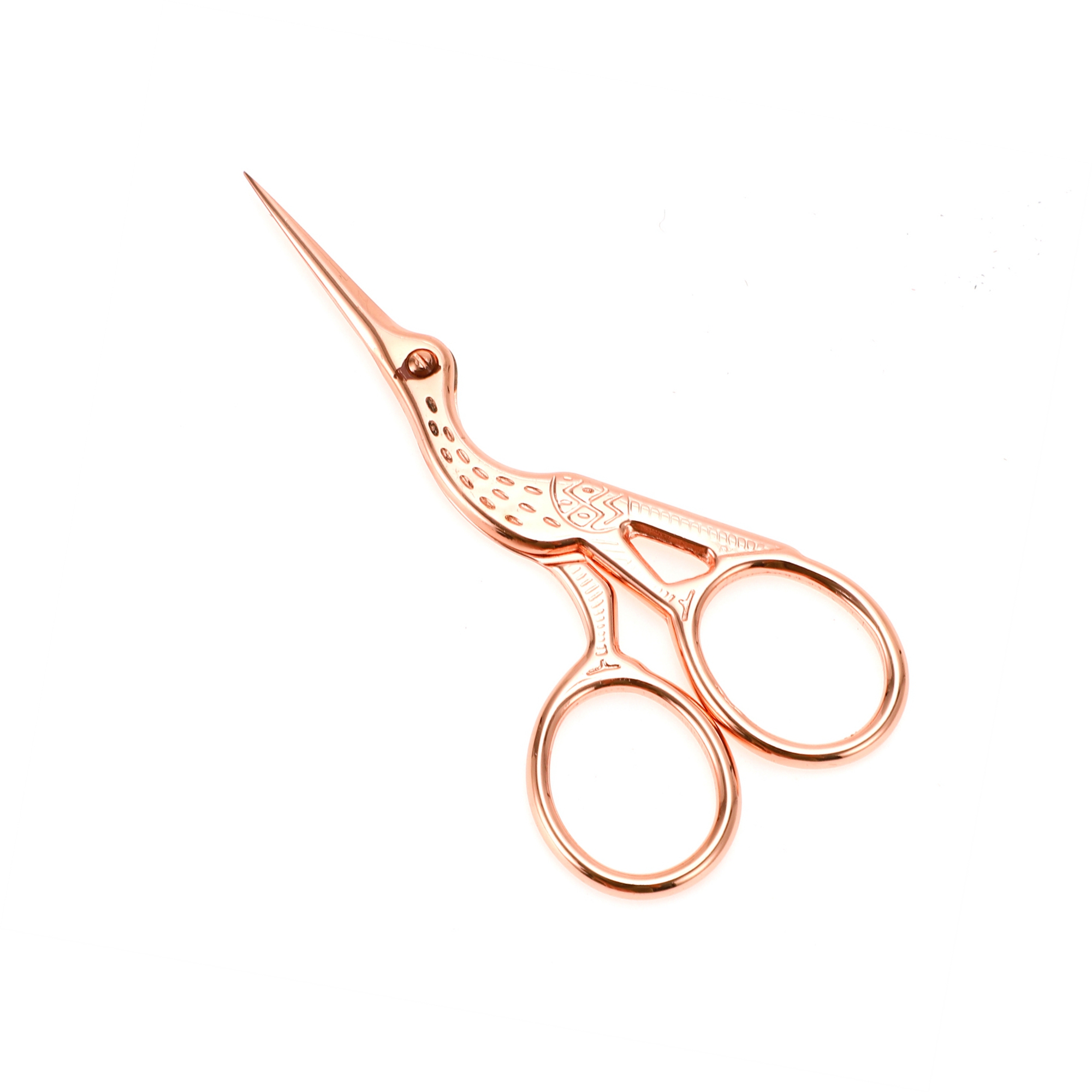 Unique Bargains 1 Pc Little Crane Scissors Grooming Parlor Rose Gold Tone