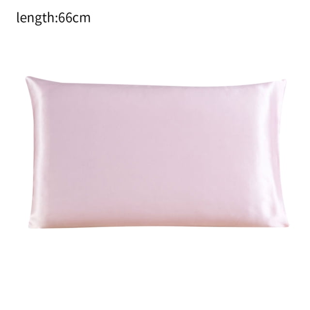 Funda de almohada de seda de morera Funda de almohada transpirable de 2 lados Funda de almohada de color sólido para la piel del cabello, Rosa, 51x66cm kenally HA003379-14