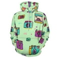 thumbnail image 3 of Colorful Camera Pattern Print Oversized Hoodies For Woman Pullover With Pocket Comfortable Fation Pullover Hoodie S-5XL, 3 of 4