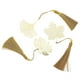 thumbnail image 1 of Golden Hollow Bookmark with Tassel for Home Office Decor Made of Brass and Polyester 3 Pieces, 1 of 5
