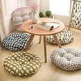 thumbnail image 4 of Coussin de Chaise, Rond, Coussin de Siège, Imprimé Floral, Imprimé Animal, Coussin de Siège pour Extérieur, Jardin, Balcon, 40 cm, Coton et Lin, 4 of 5