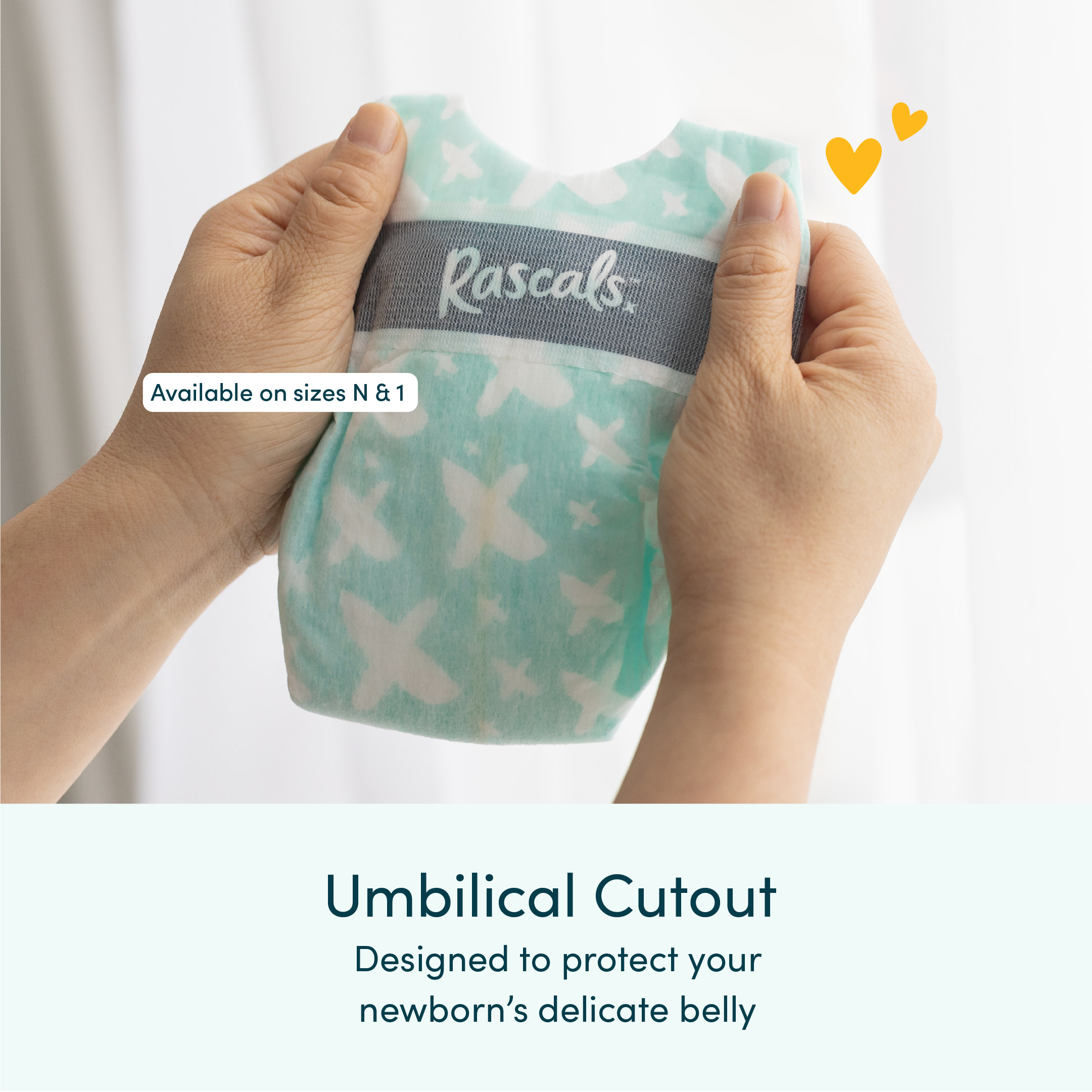 Pañales premium Rascals para recién nacido, absorbentes, Talla Recién Nacido, 96 piezas 5
