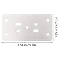 thumbnail image 2 of Placas de reparación de bisagra de 6 piezas placas de reparación de bisagra de puertas de acero inoxidable placas de reparación del gabinete, 2 of 8