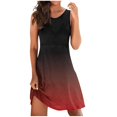 thumbnail image 1 of Robes d'Été pour Femmes Robe Décontractée d'Été pour Femmes Sans Manches à Col Rond Tunique Ample Robe Débardeur Robe Bohème de Plage pour les Vacances, 1 of 6