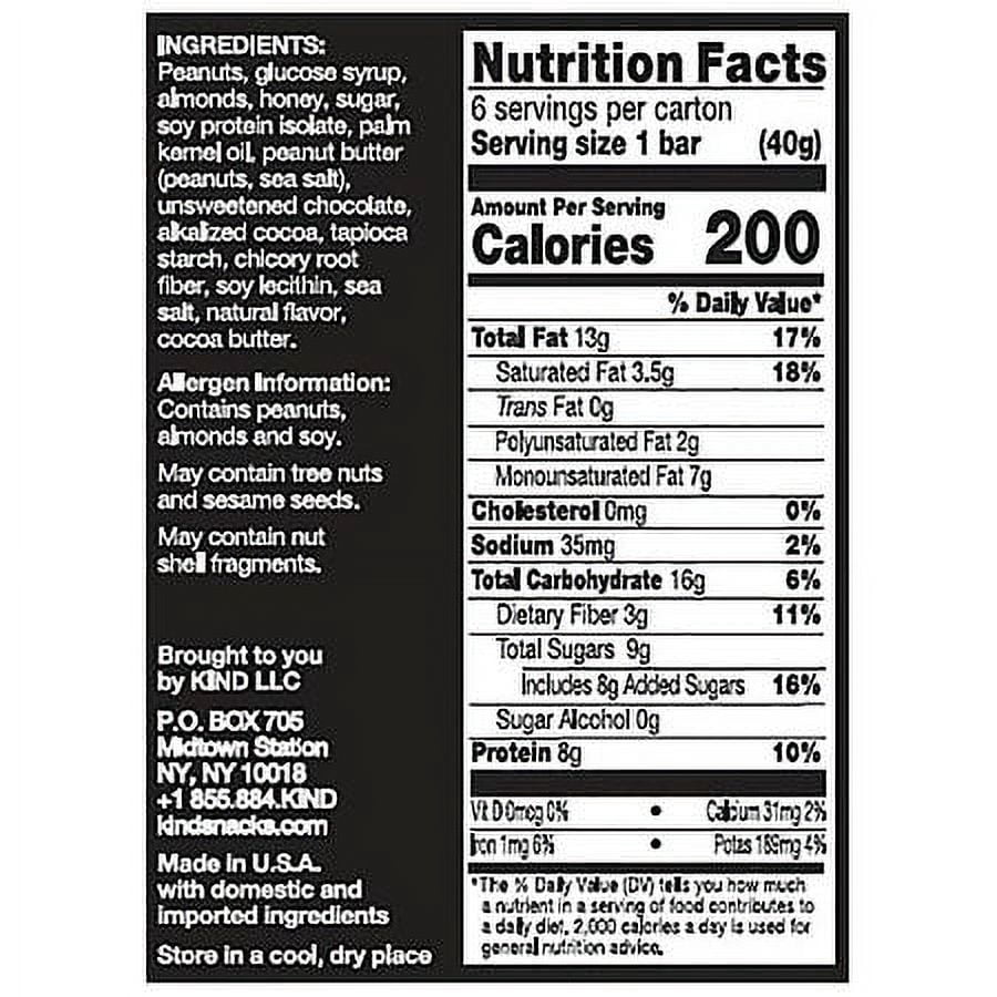 Kind Peanut Butter Dark Chocolate Bars - 6 ct- Pack of 2
