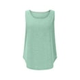 thumbnail image 2 of Summer Outfits for Women,Tank Tops,Womens Loose Solid Color Casual Flowy Basic Tank Tops Sleeveless Summer Tops Clothing Outfits,Womens Tank Top, 2 of 5