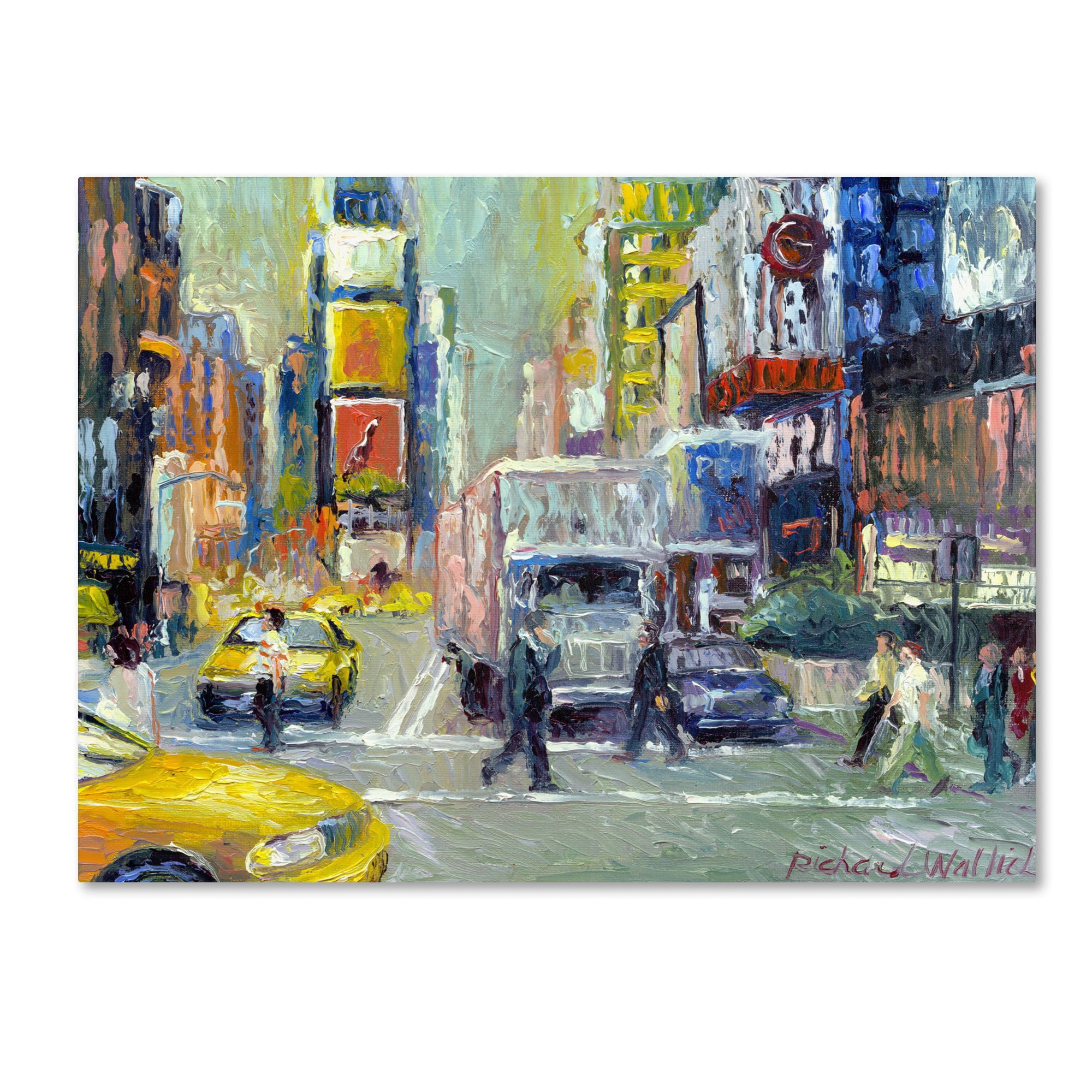 Trademark Fine Art "Times Square" Canvas Art by Richard Wallich