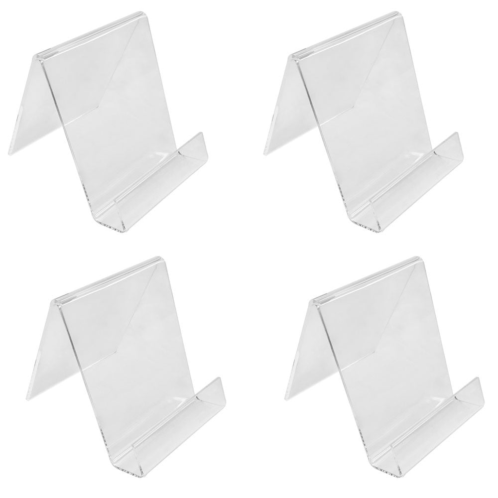 4 Pc 4-1/2&#39;&#39;H Clear Acrylic Book Clutch Bag Easel Literature Holder Rack Stand - 0 ...