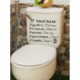 thumbnail image 3 of 2pc Funny and Creative Adhesive Toilet Wall Stickers for Bathroom - "Text Me If You Need Anything" & "Toilet Rules" - Waterproof and Removal Wall Art - 11" x 10", 3 of 8