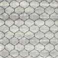 thumbnail image 1 of Ahgly Company Indoor Square Contemporary Dark Gray Trellis Area Rugs, 7' Square, 1 of 6
