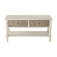 thumbnail image 7 of COSIEST Vintage Rectangular Coffee Table w Drawers, Farmhouse 2 Tier Small Wood Coffee Table with Solid Wood Legs, 7 of 7