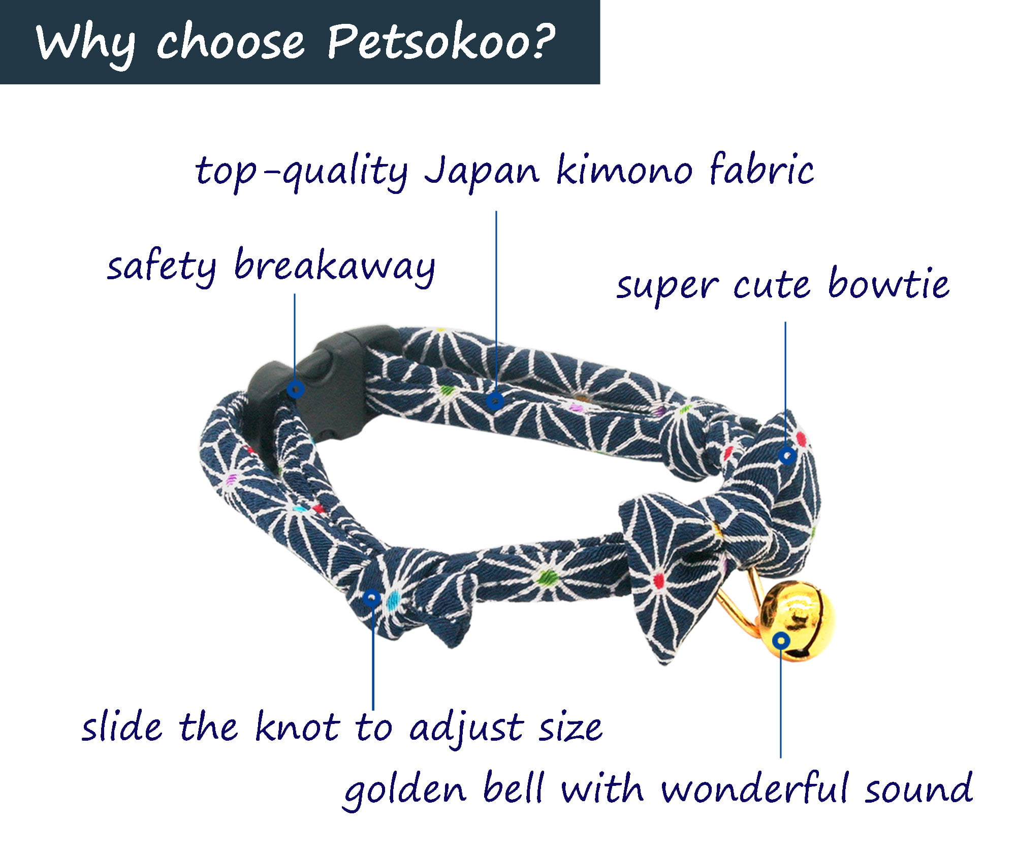 Japan Tortoiseshell Figure Style Safety Quick Breakaway Original Design 6-13 inch,16-32cm , Purple Comfortable Durable Lightweight Standard Safety Quick Breakawayomfortable Durable Lightweight PetSoKoo Bowtie Cat Collar With Bell 