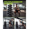 thumbnail image 3 of HANDBODE Heavy Duty A-Frame Dumbbell Rack, 3-in-1 Weight Stand with Olympic Bar Holder & Landmine, 5-Tier Metal Storage Organizer for Home Gym (500 lb Capacity), 3 of 9