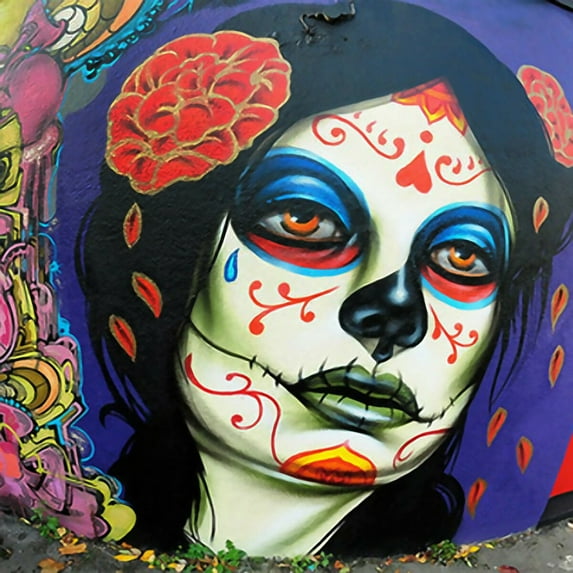 """El Dia De Los Muertos Graffiti IV"" CANVAS or PRINT WALL ART"