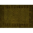 thumbnail image 1 of Ahgly Company Machine Washable Indoor Rectangle Abstract Yellow Modern Area Rugs, 6' x 9', 1 of 4