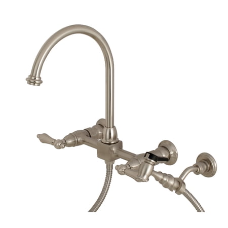 Kingston Brass Ks1298albs Restoration 8 Inch Centerset Wall Mount