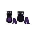 thumbnail image 3 of Cjfdfy Newborn Baby Boy Girls Halloween Costume Outfit Pumpkin Bat Cat Hooded Sleeveless Zipper Romper With Stripe Socks Infant Cute Animal Warm Hooded Sleeveless Jumpsuit 0-2Y, 3 of 9