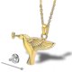 thumbnail image 1 of Collar de botella de Perfume de pájaro carpintero, joyería de acero inoxidable, joyería de acero de titanio, colgante de recuerdo de urna para mascotas Feliz Sencillez, 1 of 4