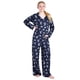thumbnail image 1 of Pijama Disney Stitch para niñas de 7 a 14 años, manga larga, azul marino, 1 of 5