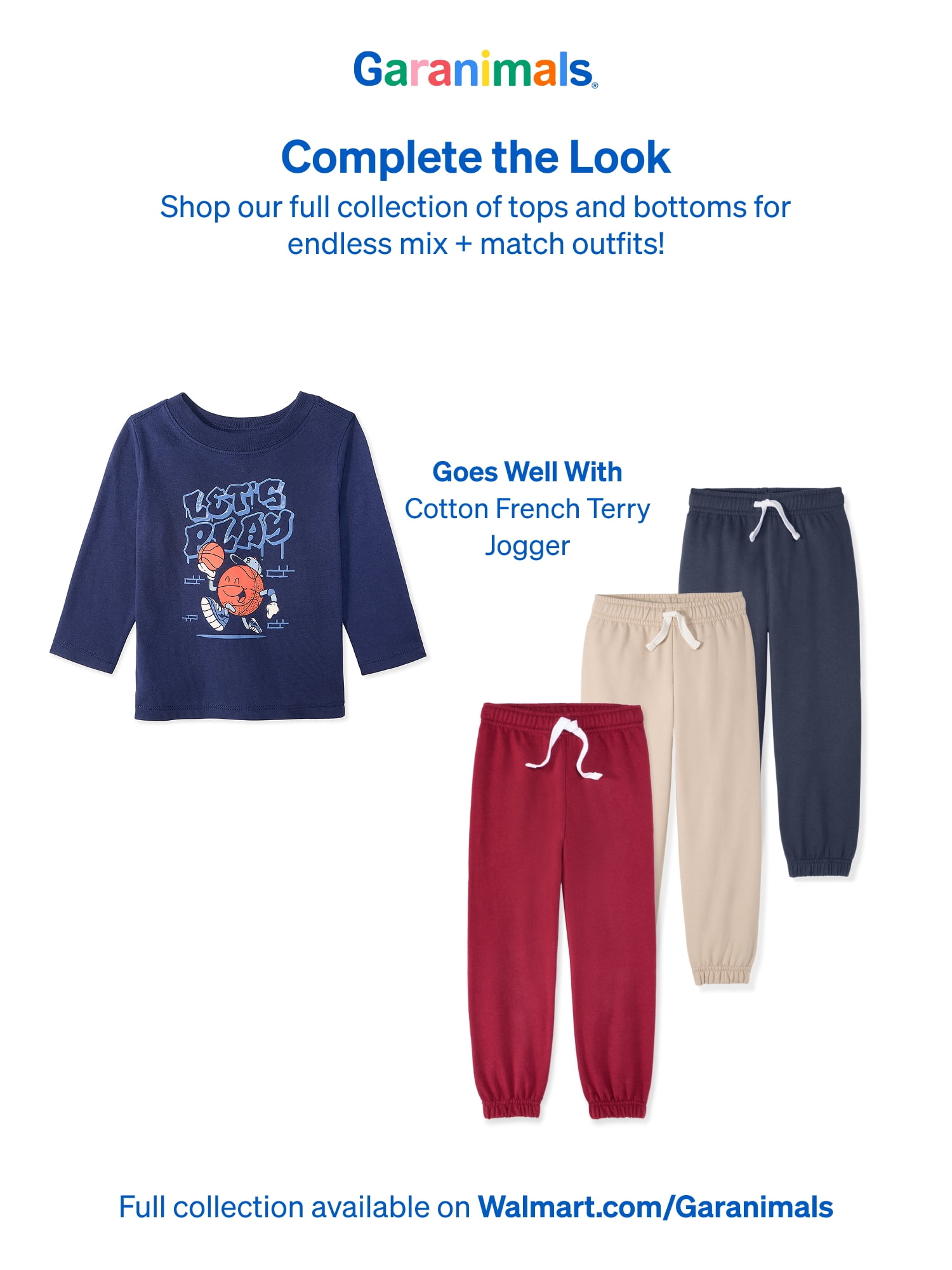 Garanimals Baby & Toddler Boys Long Sleeve Shirts, Single & 3-Pack, Sizes 0-6T