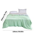 thumbnail image 2 of Cooling Blanket Queen,Hwkond Ice Cream Cool Feeling Silk Summer Quilt Solid Colour Summer Quilt Machine Washable A Conditioning Quilt Single Double Summer Thin Quilt Home Gift,Green,200x150cm, 2 of 7