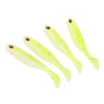 thumbnail image 5 of 4 Uds AR48 75mm/3,2g T cola suave cebo de PVC colores dobles Jigging Wobblers señuelo artificial amarillo blanco, 5 of 5